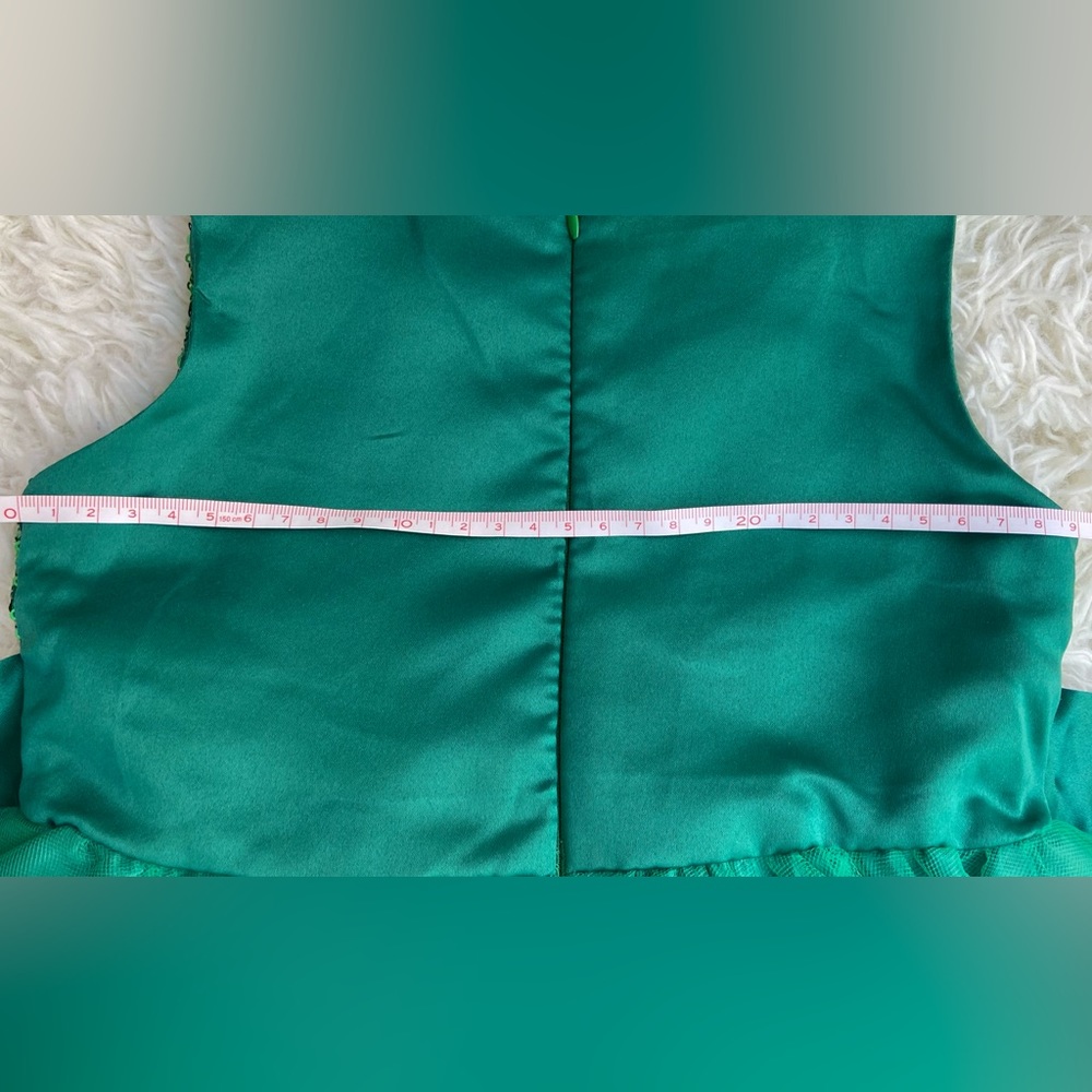 Dress for a 3-year-old, elegant and comfortable. Green color. - Picture 12 of 17
